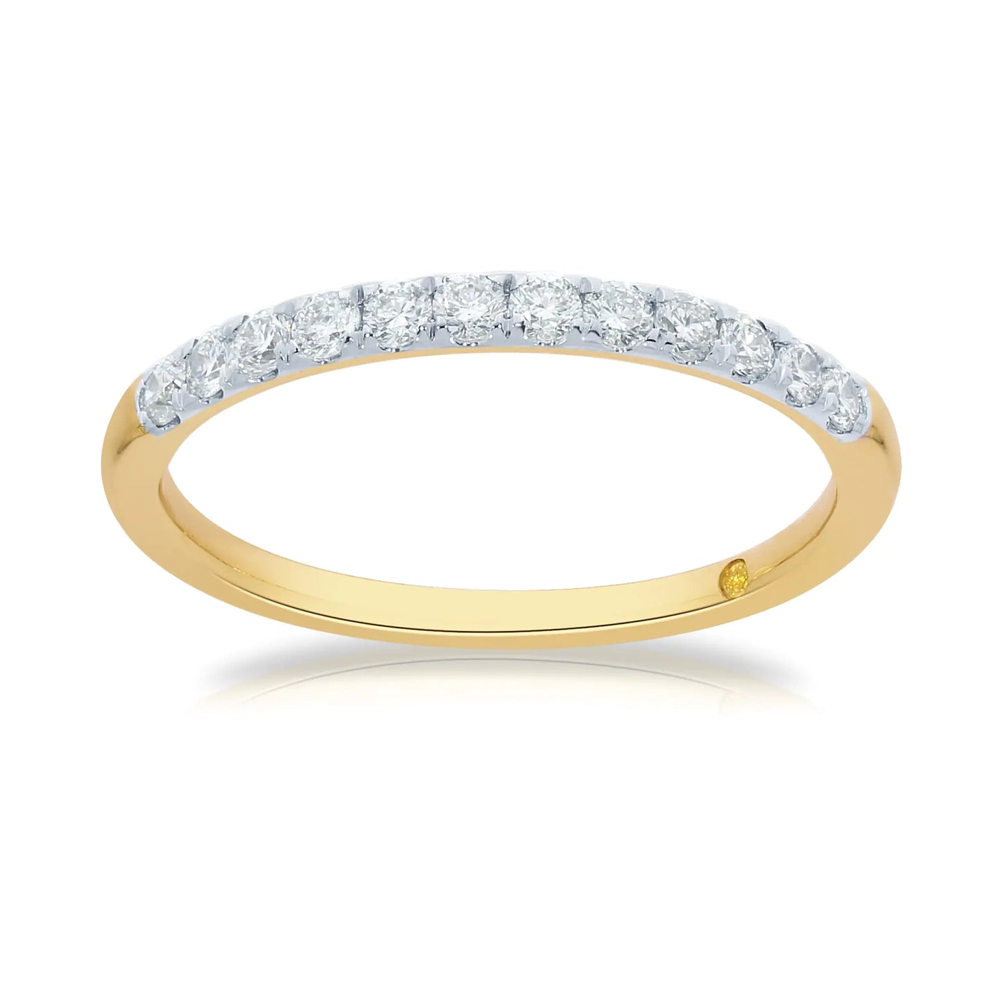 10K Solid Gold Wedding Ring for Women - 1/3 CTTW Lab Created Diamond Promise Ring