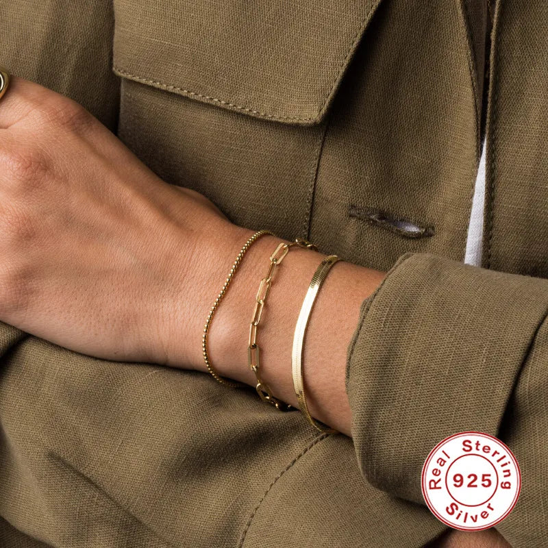 Sterling Silver Snake Bracelet