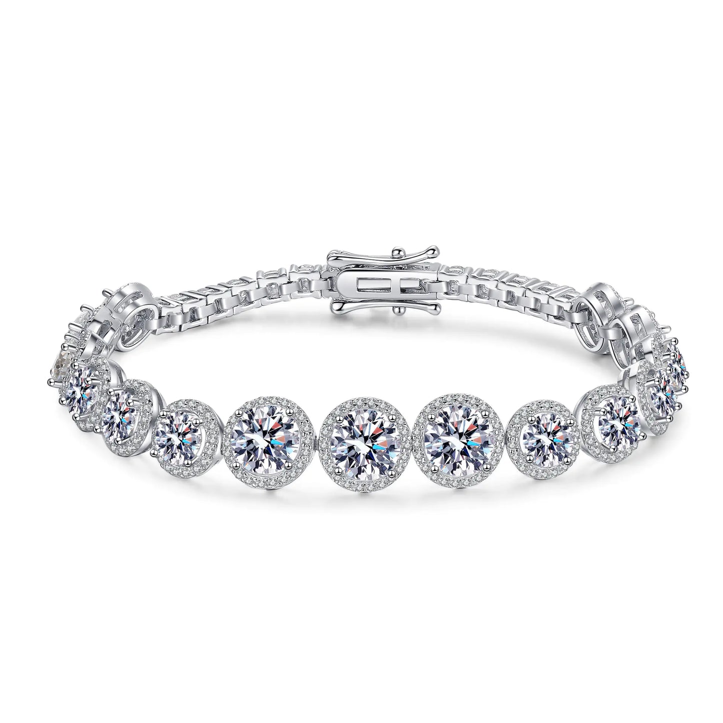 Sterling Silver Moissanite Starry Bracelet - 925 Silver Celestial Design | Women's Jewelry