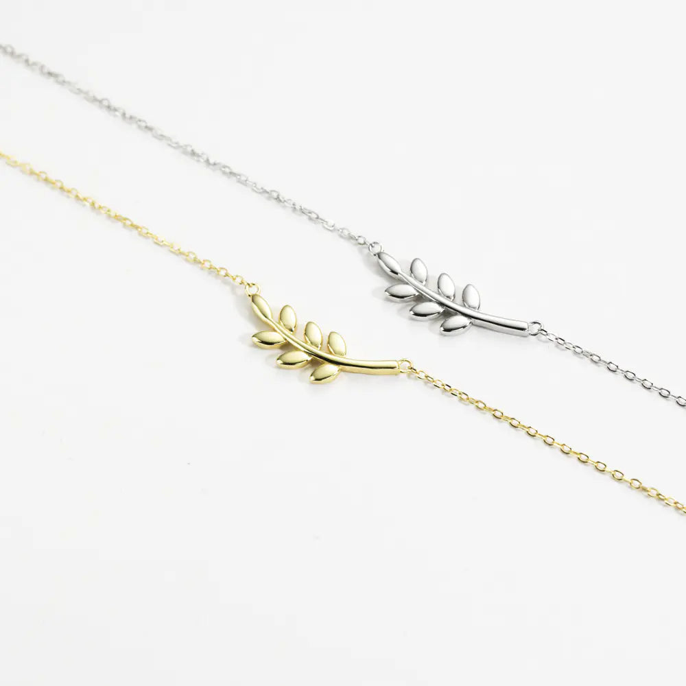 Sterling Silver Leaf Necklace
