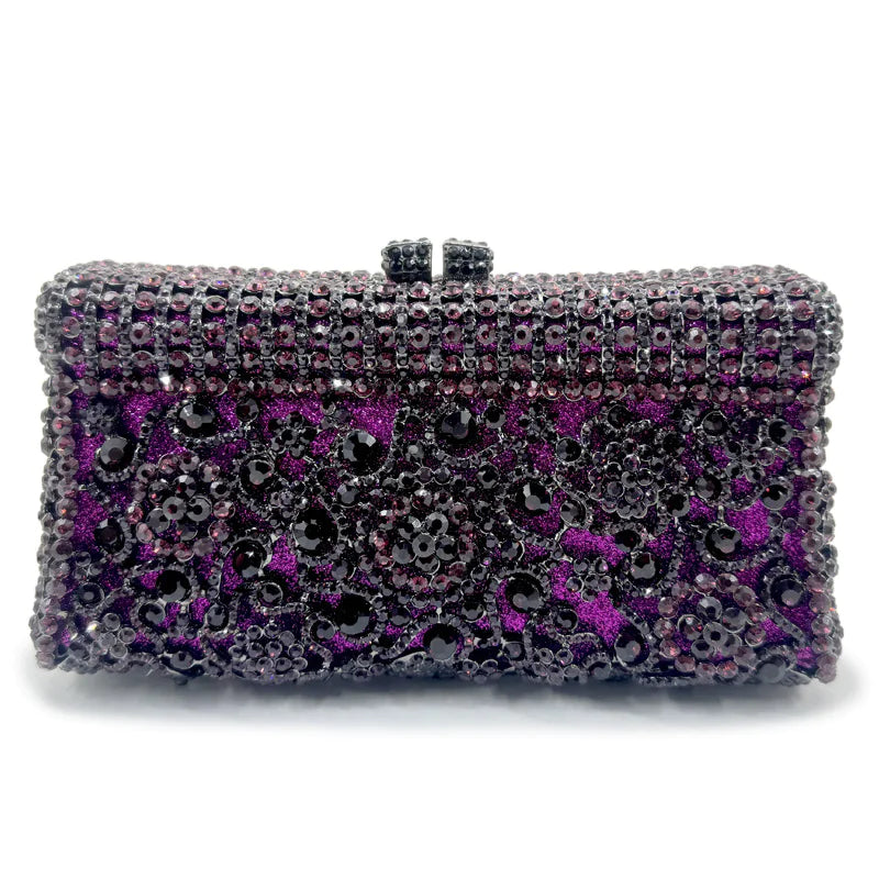 Handmade Crystal Evening Clutch Bag - Elegant Party Purse for Women | 17 Inch
