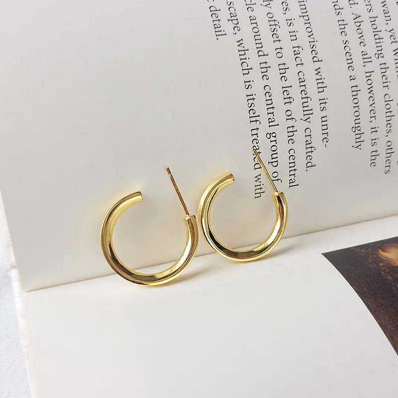 Sterling Silver Minimalist Exaggerated Earrings