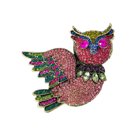 Sparkling Rhinestone Bird & Dove Brooch - Elegant Animal Jewelry Pin