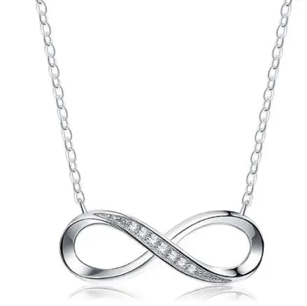 Sterling Silver Infinity Clavicle Necklace