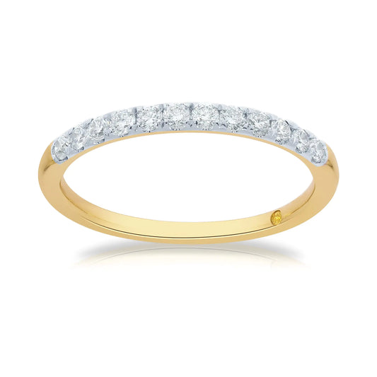 10K Solid Gold Wedding Ring for Women - 1/3 CTTW Lab Created Diamond Promise Ring