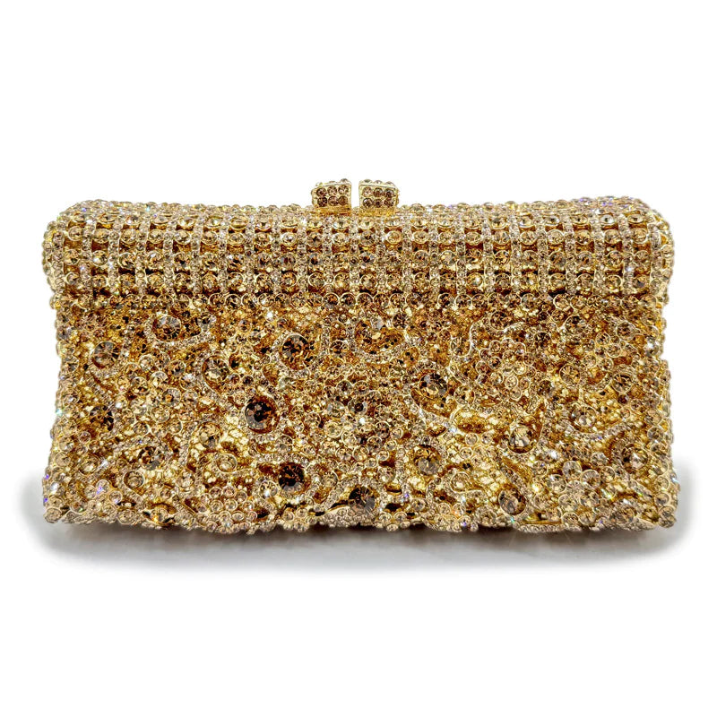 Handmade Crystal Evening Clutch Bag - Elegant Party Purse for Women | 17 Inch