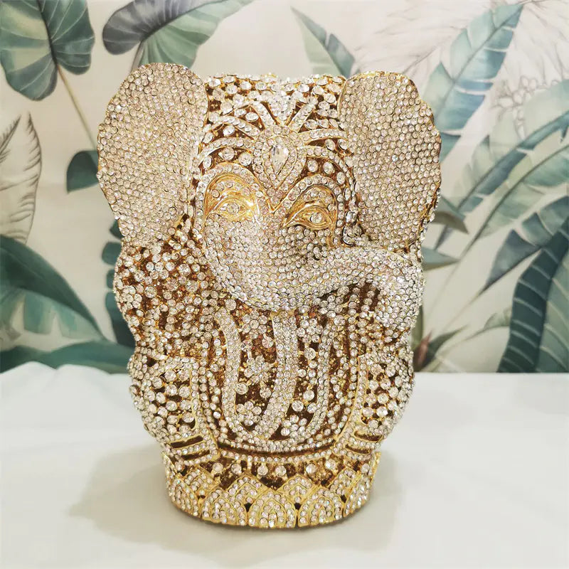 Women's Cutout Crystal Diamond Evening Fashion Bag