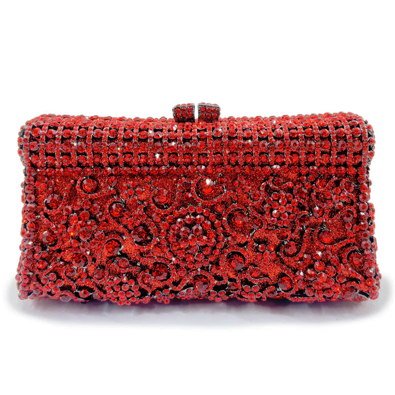 Handmade Crystal Evening Clutch Bag - Elegant Party Purse for Women | 17 Inch