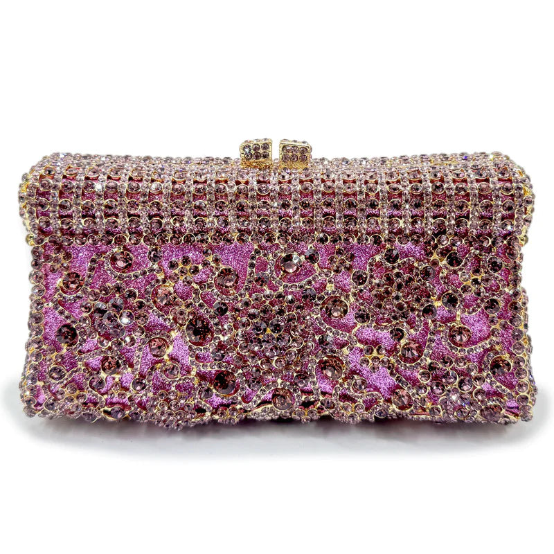 Handmade Crystal Evening Clutch Bag - Elegant Party Purse for Women | 17 Inch