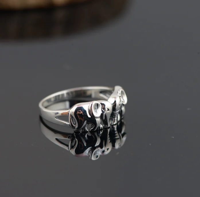 Elephant Ring in 925 Silver
