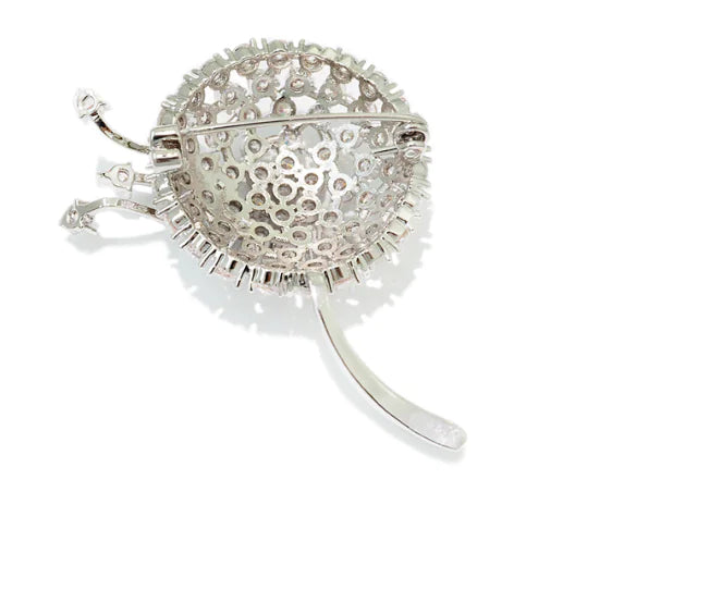 Dandelion Crystal Brooch
