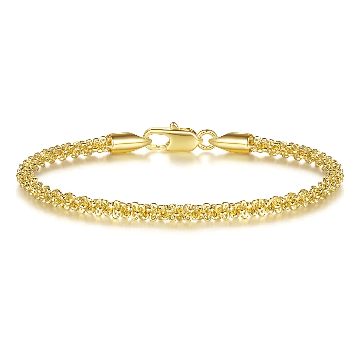 14K Gold Starry Rope Chain Bracelet - Unisex Design Multiple Sizes | Men's Women's