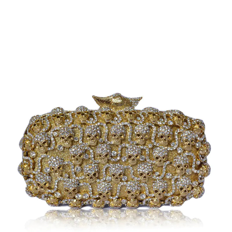Genuine Diamond-Studded Evening Bag - Elegant Women's Clutch Purse