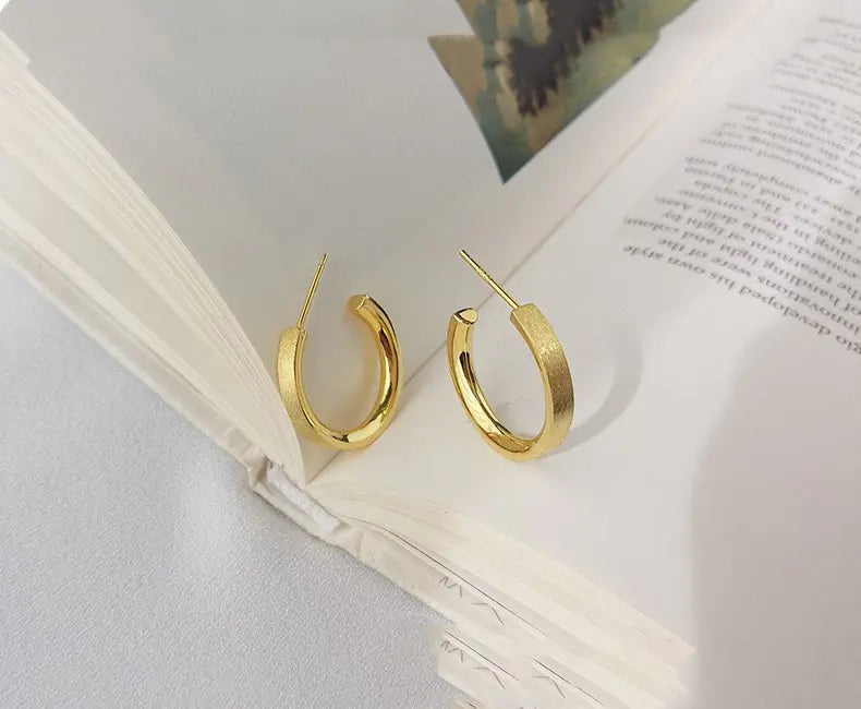 Sterling Silver Minimalist Exaggerated Earrings