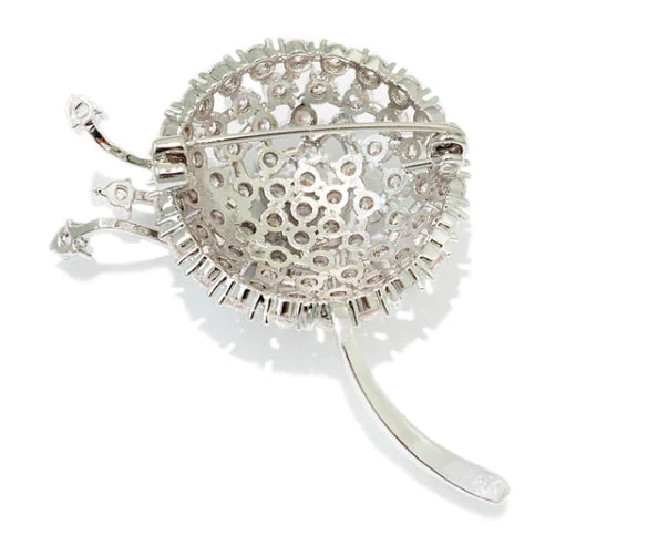 Dandelion Crystal Brooch