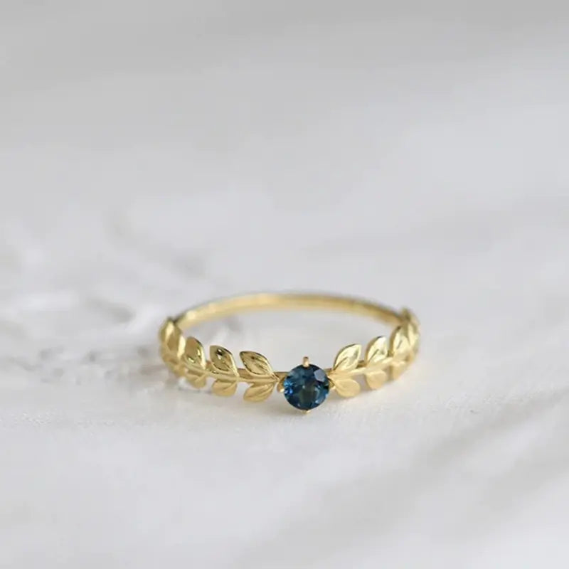 925 Silver Fashion Leaf Ring