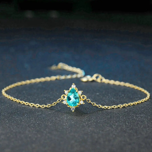 925 Silver Colorful Gemstone Bracelet with Natural Apatite