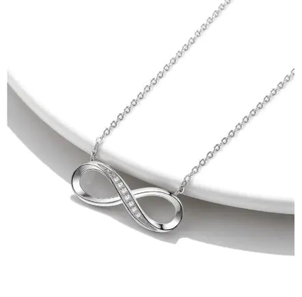 Sterling Silver Infinity Clavicle Necklace