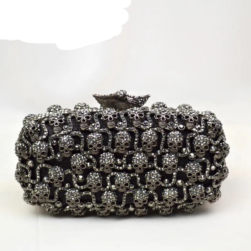 Genuine Diamond-Studded Evening Bag - Elegant Women's Clutch Purse