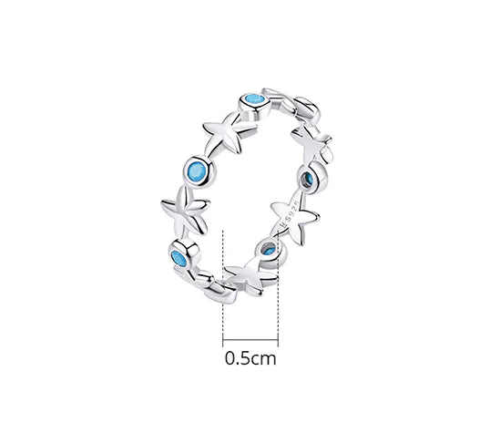Sterling Silver Starfish Ring