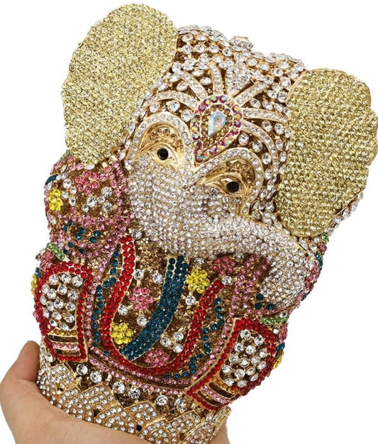 Women's Cutout Crystal Diamond Evening Fashion Bag