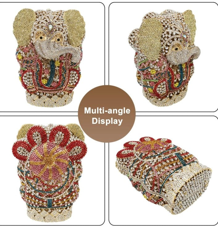 Women's Cutout Crystal Diamond Evening Fashion Bag