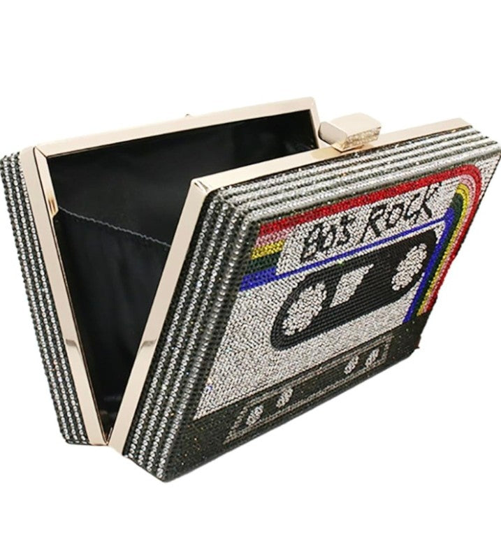 Vintage Rhinestone Crossbody Bag - European Style Retro Handbag