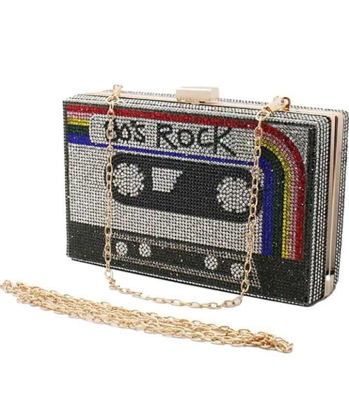 Vintage Rhinestone Crossbody Bag - European Style Retro Handbag