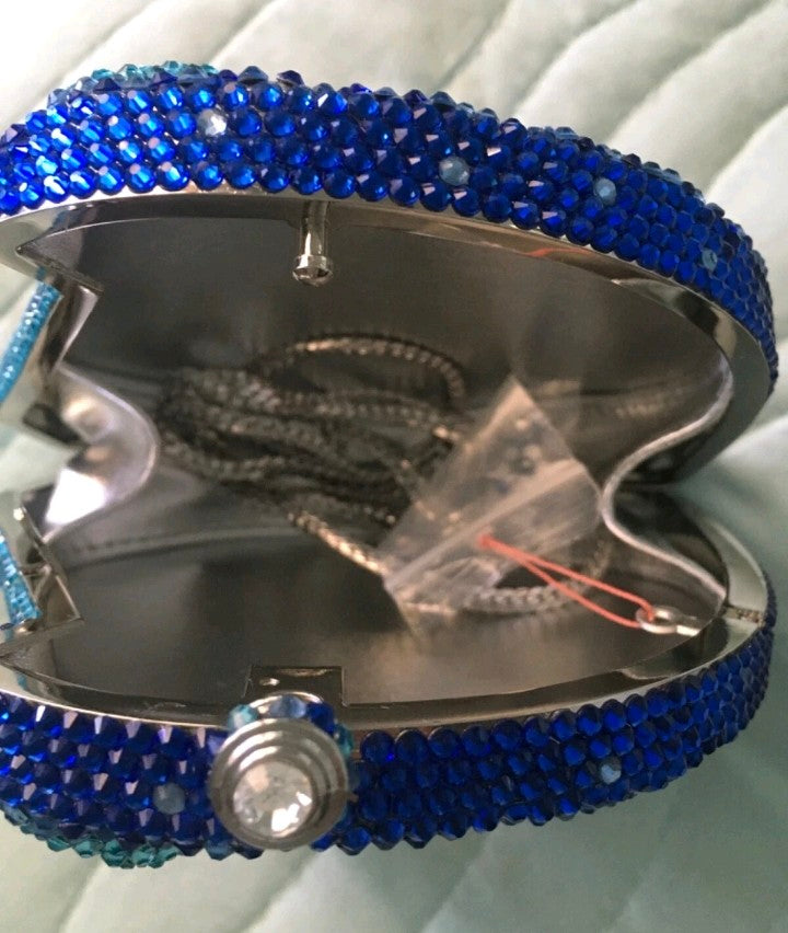 Genuine Crystal Horse Head Evening Bag - Luxury Equestrian Dinner Clutch