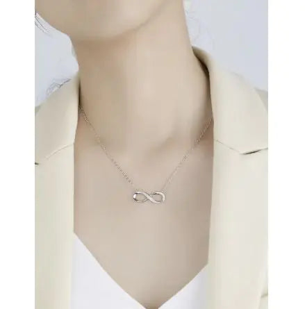 Sterling Silver Infinity Clavicle Necklace
