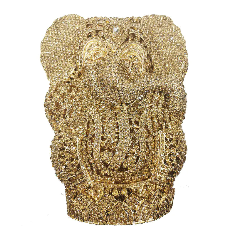 Women's Cutout Crystal Diamond Evening Fashion Bag