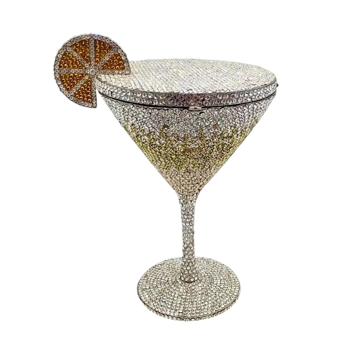 Goblet Rhinestone Evening Bag - Cocktail Cup Diamond Clutch for Women | Wedding Party Purse