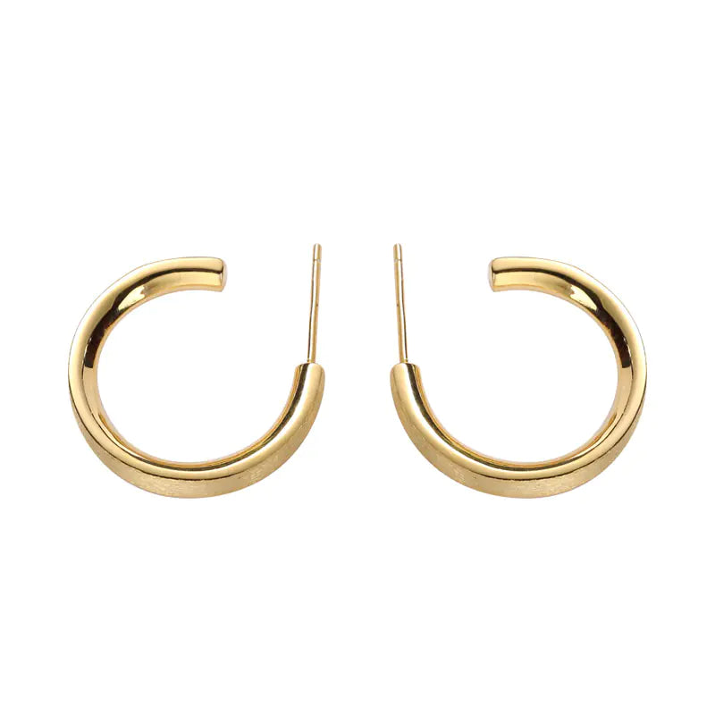 Sterling Silver Minimalist Exaggerated Earrings