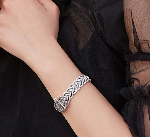 Sterling Silver Vintage Woven Bracelet
