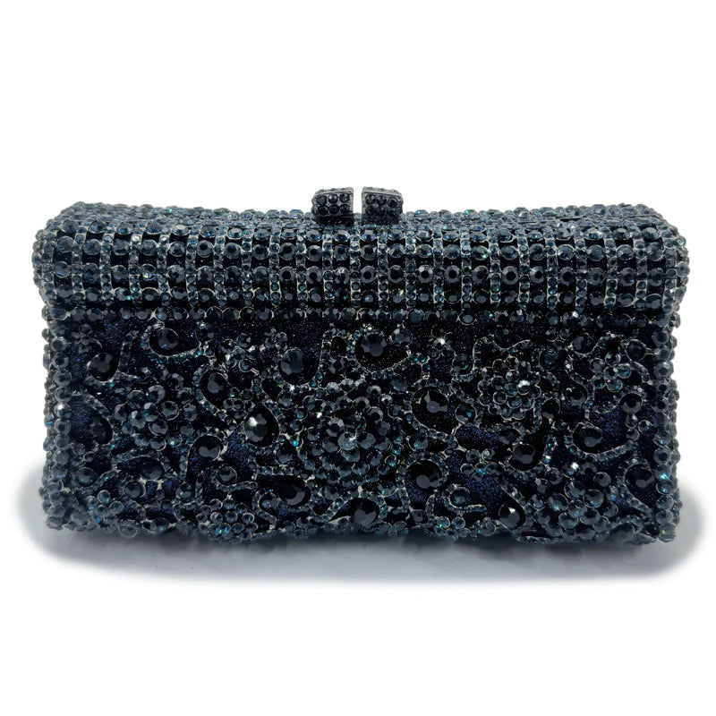 Handmade Crystal Evening Clutch Bag - Elegant Party Purse for Women | 17 Inch