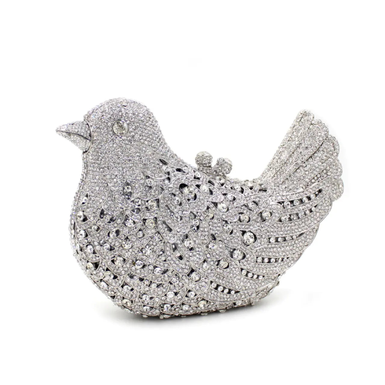 Sparkling Rhinestone Bird & Dove Brooch - Elegant Animal Jewelry Pin